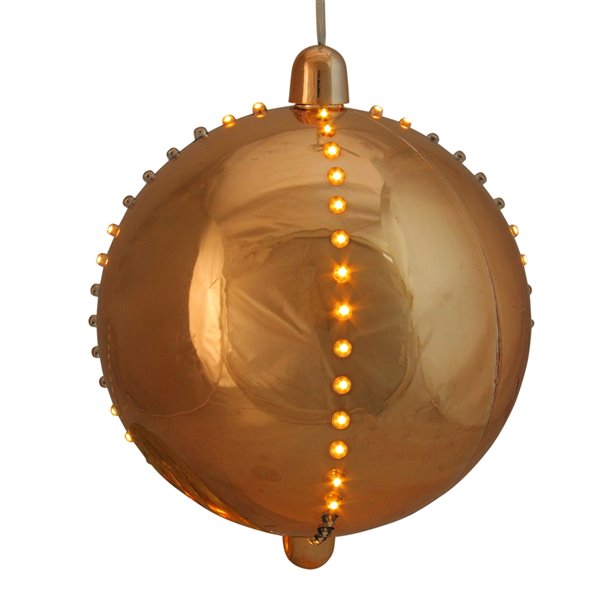 Northlight LED Lighted Cascading Sphere Christmas Ball Ornament - 7.5-in - Copper Gold