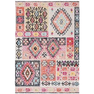 Tapis décoratif rectangulaire Montage de Safavieh, fait à la machine, 10 pi x 8 pi, aqua et fuchsia