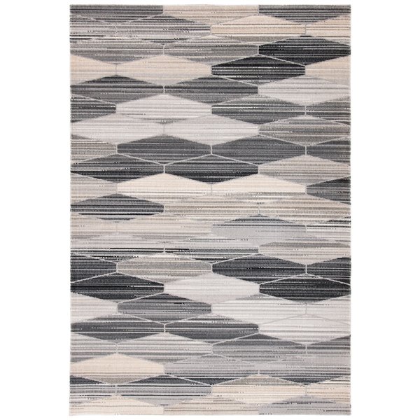 Tapis décoratif rectangulaire Montage de Safavieh, fait à la machine, 5 pi x 3 pi, gris pâle et gris foncé