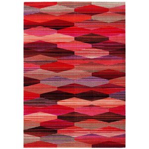 Tapis décoratif rectangulaire Montage de Safavieh, fait à la machine, 12 pi x 9 pi, rouge et fuchsia