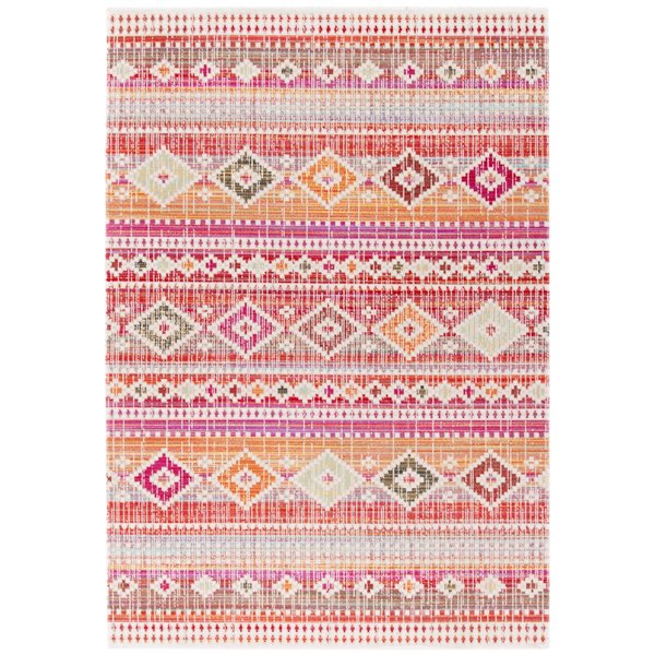 Safavieh Montage Rectangular Area Rug - Machine-Made - 5-ft x 3-ft - Light Red and Fuchsia