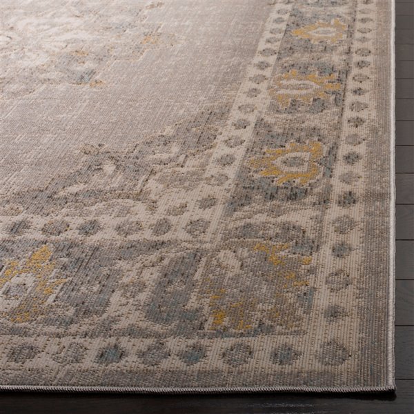 Safavieh Montage Rectangular Area Rug - Machine-Made - 6-ft x 4-ft - Grey and Gold