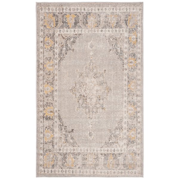 Safavieh Montage Rectangular Area Rug - Machine-Made - 6-ft x 4-ft - Grey and Gold