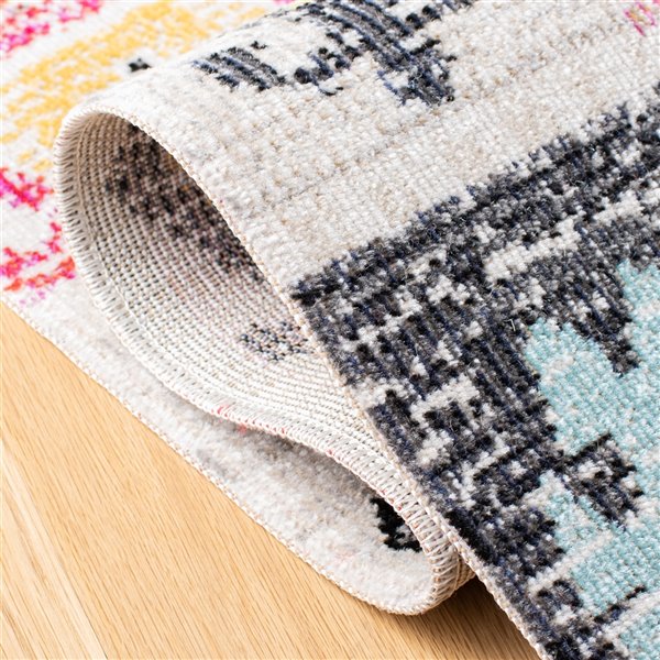 Safavieh Montage Rectangular Area Rug - Machine-Made - 9-ft x 6-ft - Red and Light Pink