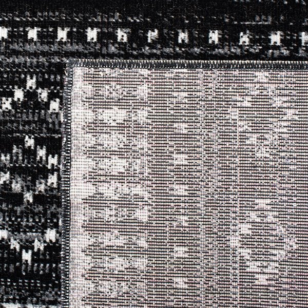 Safavieh Montage Rectangular Area Rug - Machine-Made - 9-ft x 6-ft - Black and Grey