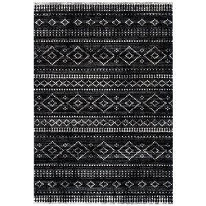 Tapis décoratif rectangulaire Montage de Safavieh, fait à la machine, 10 pi x 8 pi, noir et gris