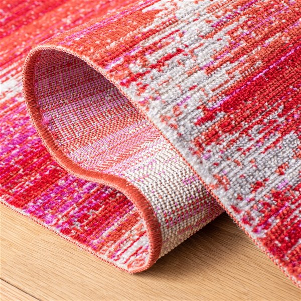 Safavieh Montage Rectangular Area Rug - Machine-Made - 7.5-ft x 5.1-ft - Fuchsia, Red and Ivory