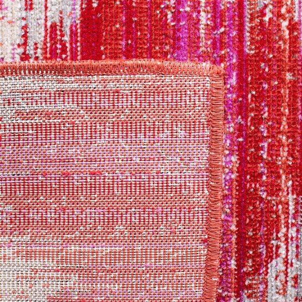 Safavieh Montage Rectangular Area Rug - Machine-Made - 7.5-ft x 5.1-ft - Fuchsia, Red and Ivory