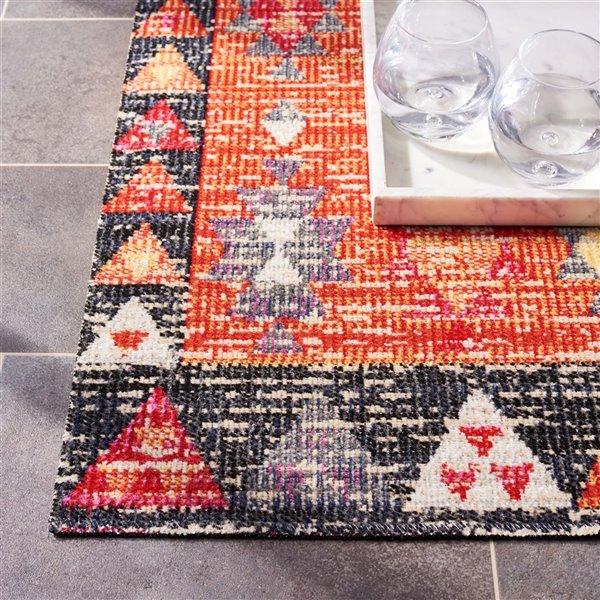 Safavieh Montage Rectangular Area Rug - Machine-Made - 10-ft x 8-ft - Red and Black