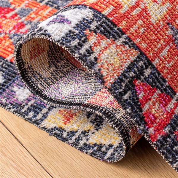 Safavieh Montage Rectangular Area Rug - Machine-Made - 10-ft x 8-ft - Red and Black