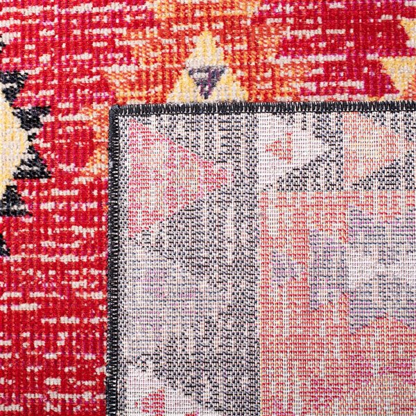 Safavieh Montage Rectangular Area Rug - Machine-Made - 10-ft x 8-ft - Red and Black