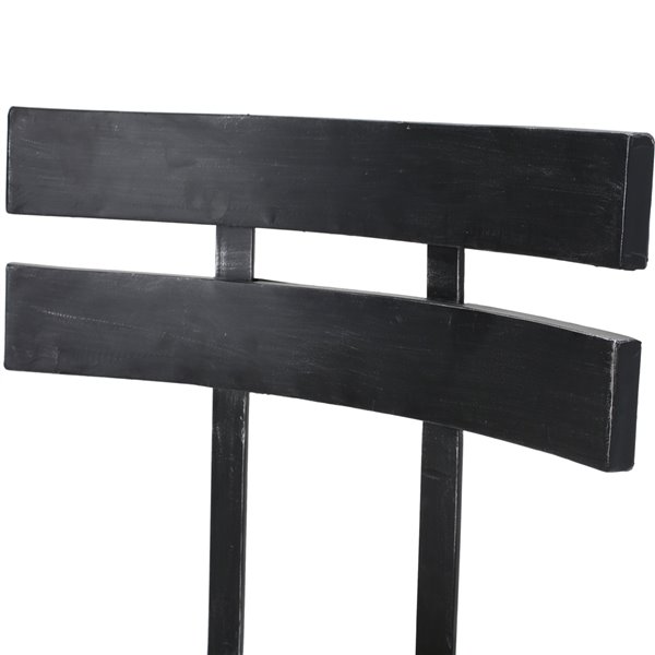 Best Selling Home Decor Jutte Black Brush Silver Firwood Smooth Back Bar Stool - Adjustable height - Each
