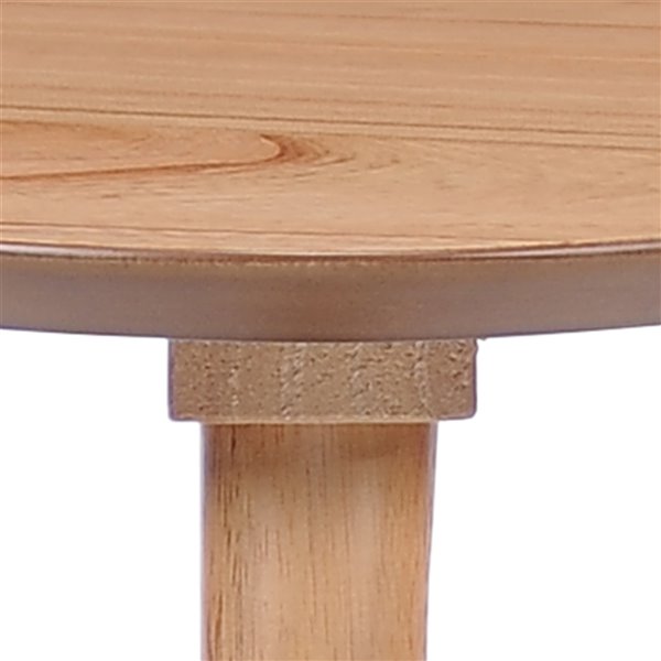 Best Selling Home Decor Naja Natural Finish Wood Triangle End Table