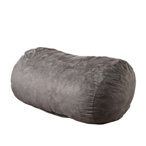 Best Selling Home Décor Orla 6.5 Ft Suede Bean Bag Chair, Charcoal