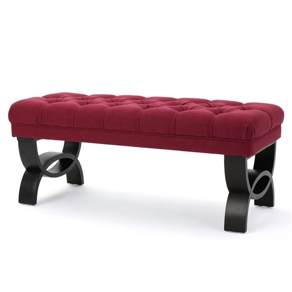 Red deals ottoman bench