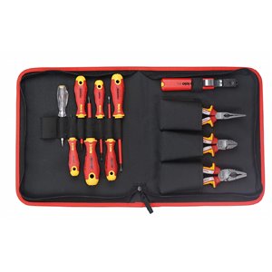 Ergonic 11-Piece VDE 1000V Insulated Multy Tools Set with Folding Case