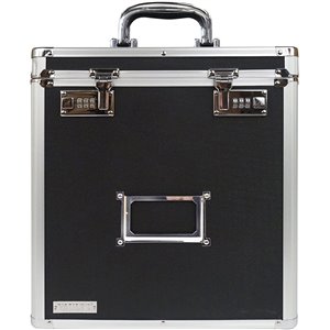 Vaultz Vinyl Record Case 50 Capacity Commercial/Residential Combination lock black Chest Safe