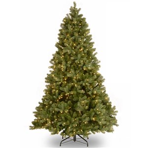 National Tree Company Downswept Douglas 7.5-ft Fir Artificial Christmas Tree with Dual Colour LED Lights
