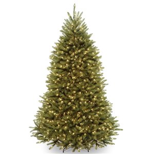 National Tree Company Dunhill 7.5-ft Fir Artificial Christmas Tree with Dual Colour LED Lights