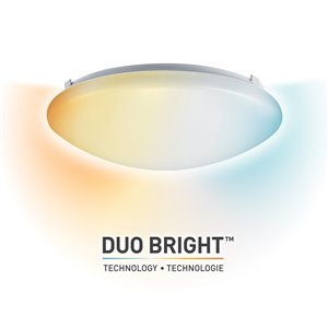 Globe Electric 11" Dimmable Integrated LED Flush Mount Ceiling Light with DuoBright Technology