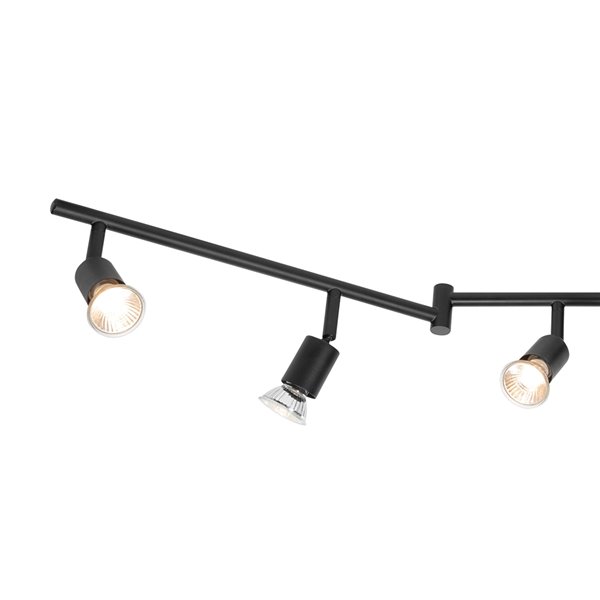 Globe Electric Payton 6-Light Foldable Track Lighting - Black