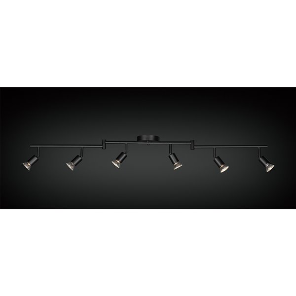 Globe Electric Payton 6-Light Foldable Track Lighting - Black