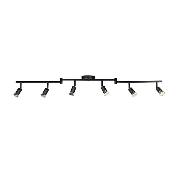 Globe Electric Payton 6-Light Foldable Track Lighting - Black