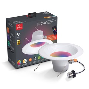 Éclairage encastré Globe Electric Wi-Fi intelligente à DEL à intensité variable, 5 po/6 po