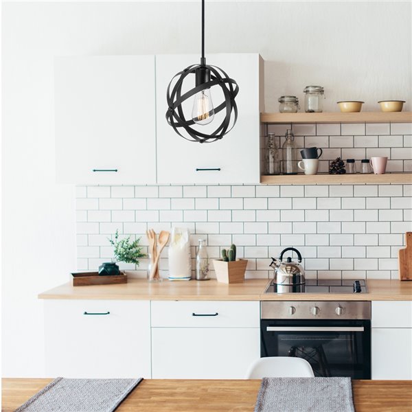 Globe Electric Tatum 1-Light Pendant Lighting - Dark Bronze