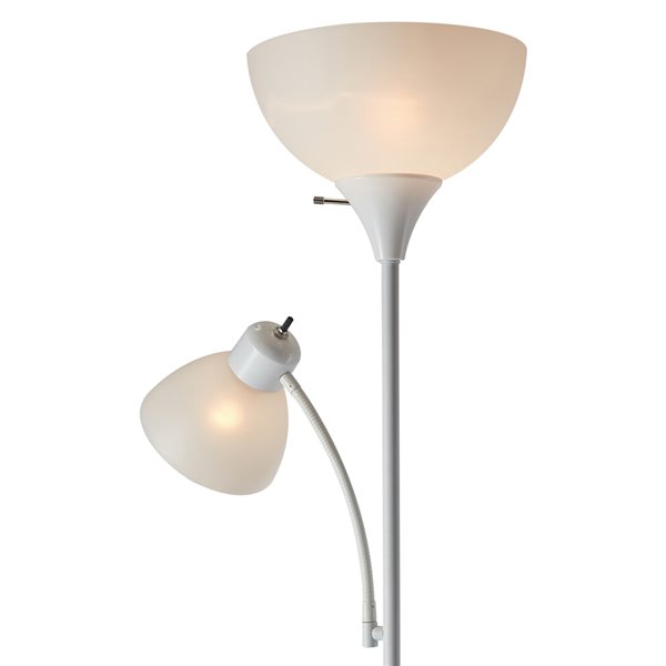 Globe Electric Delilah Torchiere Floor, Torchiere Floor Lamp With Reading Light