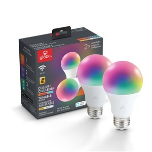 Ampoule Globe Electric DEL 60W équivalent variable de couleur blanc ajustable et changeante