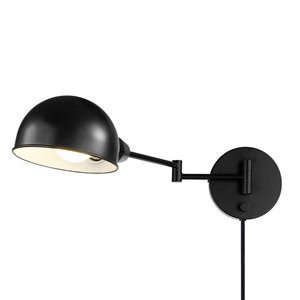 Applique murale Warner de Globe Electric câblée ou enfichable, bronze foncé