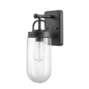 Applique murale extérieur/intérieur Boyd de Globe Electric à 1 lumière, noire