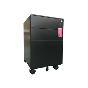 TygerClaw 3 Drawer Lateral Filing Cabinet - 15.3-in x 23.6-in - Black