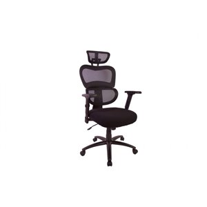 Chaise de bureau à dossier haut en maille de TygerClaw, noir