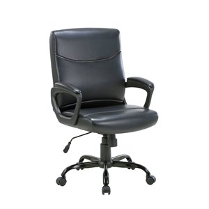 TygerClaw Mid Back Manager Office Chair - Black