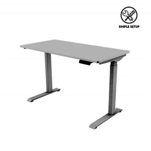 Bureau assis-debout électrique de TygerClaw, 48,4 po x 28,7 po, noir