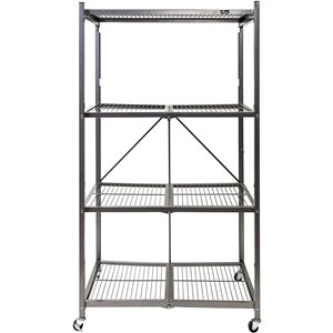 Unité de rangement pliante à 4 tablettes de TygerClaw, 28 po x 47,2 po, noir