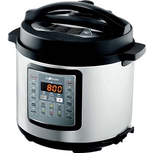 Ecohouzng Stainless Steel Electric Pressure Cooker - 13.7-in - Black/Stainless Steel