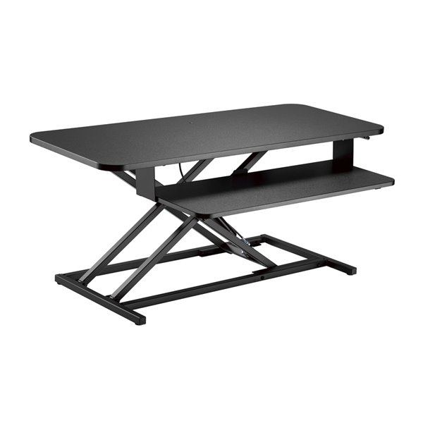 TygerClaw Gas Spring Sit-Stand Desk - 37.4-in x 19.9-in - Black