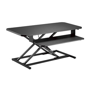 TygerClaw Gas Spring Sit-Stand Desk - 37.4-in x 19.9-in - Black