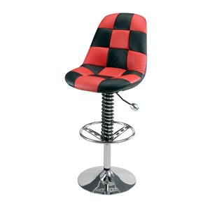 Chaise de bar Pitstop Pit Crew, rouge, 19,5 po x 32,5 po x 46,5 po