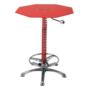 Pitstop Crew Chief Bar table - Red - 39-in x 32-in