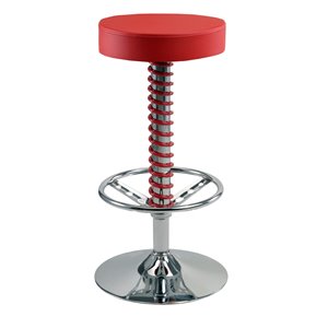 Pitstop Pit Crew bar stool - Red - 15.5-in x 17.5-in x 16-in