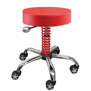 Pitstop Pit Crew Rolling Garage Stool - Red