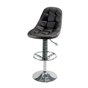 Chaise de bar Pitstop Pit Crew, noir, 19,5 po x 32,5 po x 46,5 po
