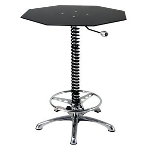 Pitstop Crew Chief Bar table - Black - 39-in x 32-in