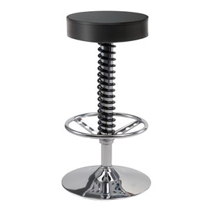 Pitstop Pit Crew bar stool - Carbon Fibre - 15.5-in x 17.5-in x 16-in