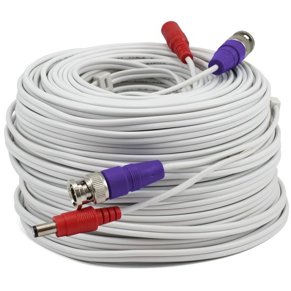 Swann 200-ft HD Video and Power BNC Cable - White