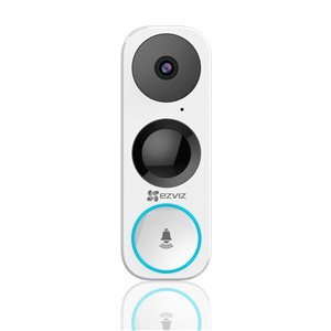 Sonnette Camera Video Ezviz DB1 Wi-Fi Filaire Intelligente, blanc